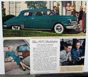 1949 Studebaker Champion Commander Regal De Luxe Sales Brochure Folder Original