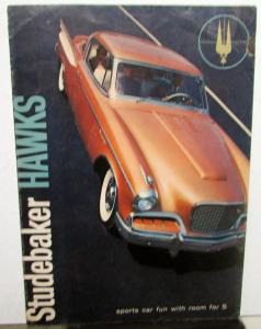 1957 Studebaker Golden & Silver Hawks Color Original Sales Brochure