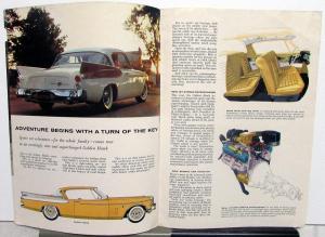 1957 Studebaker Golden & Silver Hawks Color Original Sales Brochure