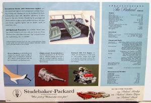 1958 Studebaker Packard Sedan Color Data Sheet Original