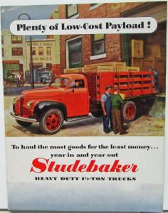 1946 Studebaker Heavy Duty 1 1/2 Ton Truck Original Sales Folder