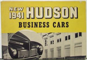 1941 Hudson Business Cars Sales Brochure Delivery Pickup Big Boy Sedan Wagon