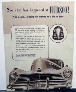 1946 Hudson Super and Commodore Series Sixes & Eights Sales Folder Original