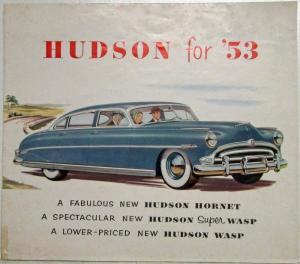 1953 Hudson Hornet and Wasp Color Sales Folder Original