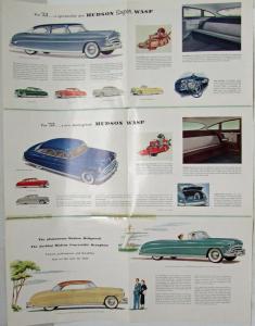 1953 Hudson Hornet and Wasp Color Sales Folder Original