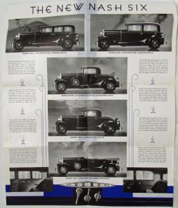 1931 Nash Six 660 Series Original Sale Folder Specifications Equip Appointments