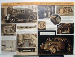 1935 Nash Lafayette News Views Sales Folder Original