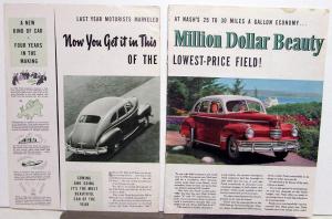 1942 Nash Ambassador Six & Eight & 600 Original Color Sales Brochure