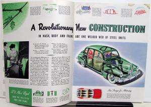 1942 Nash Ambassador Six & Eight & 600 Original Color Sales Brochure