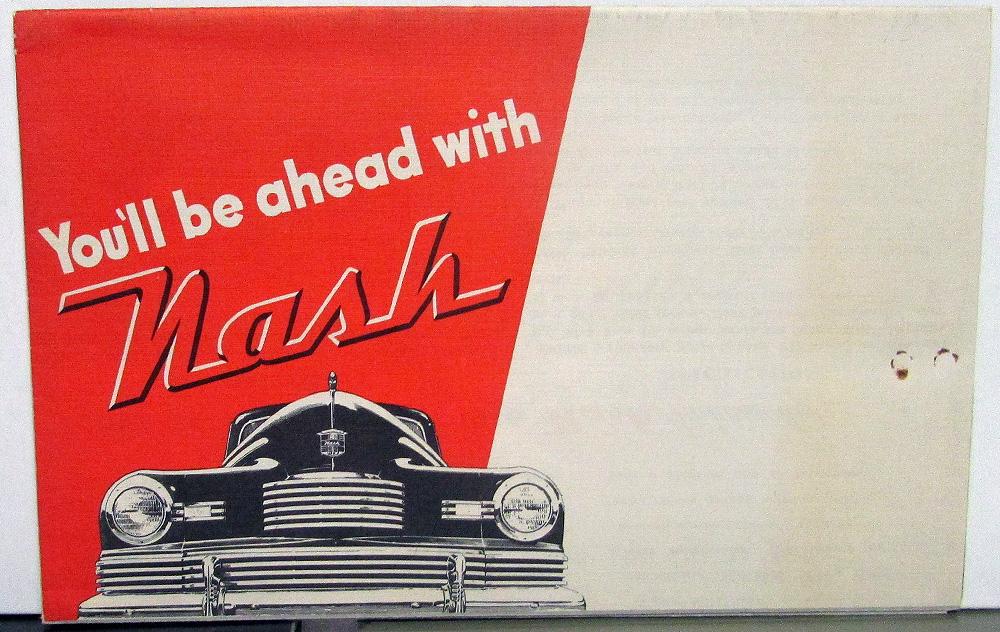 1946 Nash 600 and Ambassador Color Sales Folder Original