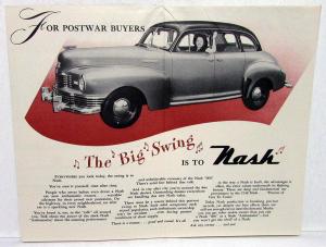 1948 Nash 600 & Ambassador Series Sales Folder Original Browntone