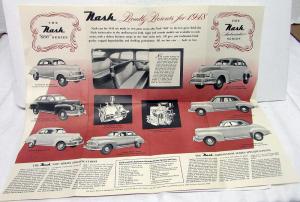 1948 Nash 600 & Ambassador Series Sales Folder Original Browntone