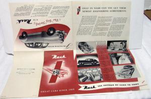 1948 Nash 600 & Ambassador Series Sales Folder Original Browntone