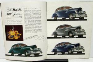 1947 Nash 600 & Ambassador SUPER Series Color Sales Brochure Original