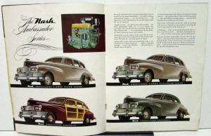 1947 Nash 600 & Ambassador SUPER Series Color Sales Brochure Original