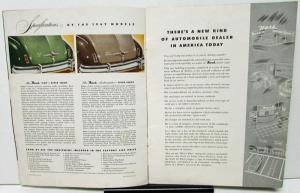 1947 Nash 600 & Ambassador SUPER Series Color Sales Brochure Original