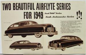 1949 Nash 600 & Ambassador Airflyte Series Sales Folder Original