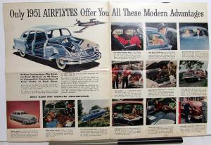 1951 Nash Ambassador Statesman Rambler Airflytes Color Sales Folder Original