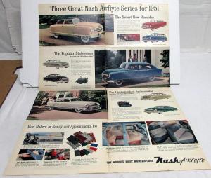 1951 Nash Ambassador Statesman Rambler Airflytes Color Sales Folder Original