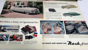 1951 Nash Ambassador Statesman Rambler Airflytes Color Sales Folder Original