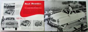 1951 Nash  Rambler Airflyte Wagon & Convertible Sedan Sales Brochure Original