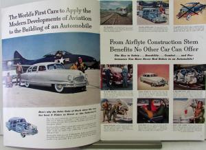 1951 Nash  Ambassador Statesman Rambler Airflyte Sales Brochure Original XL