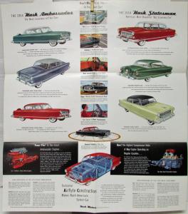 1954 Nash Ambassador & Statesman Airflyte Models Color Sales Folder Original