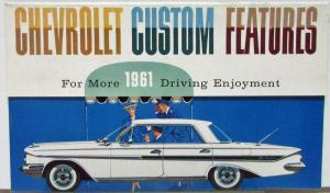 1961 Chevrolet Custom Feature Sale Brochure Impala Belair Biscayne Vette Corvair