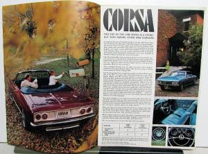 1966 Chevrolet Corvair Corsa Monza 500 Color Sales Brochure Rev 1 Original