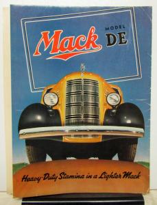 1940 Mack Truck Model DE Sales Brochure with Specification