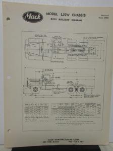 1949 Mack Truck Model LF Specification Sheet