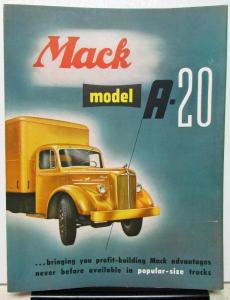 1950 Mack Truck Model A20 Sales Brochure Featuring Magnadyne Engine