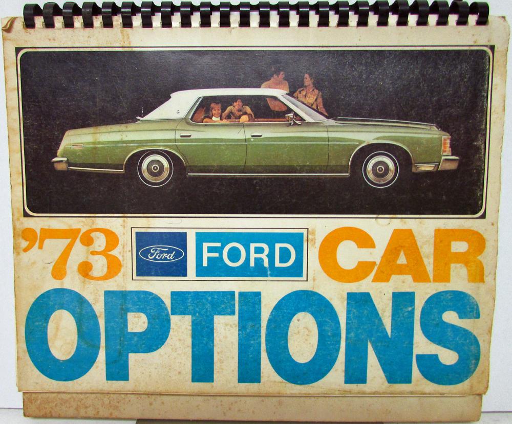 1973 Ford Dealer Car & Truck Dealer Album Options List Pickup Mustang T-Bird