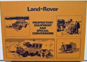 1972 1973 Land Rover Proprietary Equipment & Special Conversions Sales Catalog