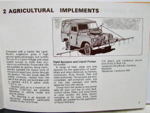 1972 1973 Land Rover Proprietary Equipment & Special Conversions Sales Catalog