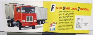 1962 Mack Truck Sales Mailer Folder F Model COE