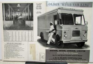 1965 Olson Kurb Van King With Grumman Aluminum Bodies Sales Brochure