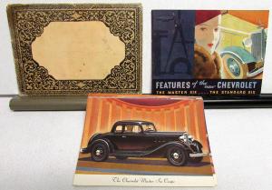 1933 Chevrolet Wallet Style Sales Portfolio Set 11 Plates & Sales Brochure ORIG