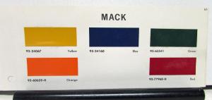 1965 Mack Truck Paint Chips