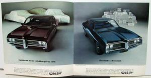 1968 Pontiac Us Vs Them Sales Mailer Brochure Firebird GTO Grand Prix Bonneville