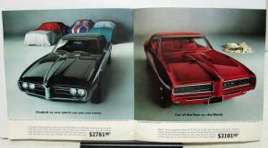 1968 Pontiac Us Vs Them Sales Mailer Brochure Firebird GTO Grand Prix Bonneville