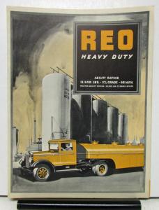 1933 REO Truck Models 2H 2J and 2K Sales Brochure & Specification Sheet