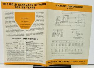 1933 REO Truck Models 2H 2J and 2K Sales Brochure & Specification Sheet