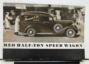 1934 REO Speed Wagon 1/2 Ton Sales Brochure & Specification Sheet