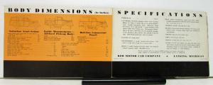 1934 REO Speed Wagon 1/2 Ton Sales Brochure & Specification Sheet