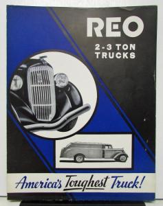 1937 REO Truck Models 2B4 & 2D4 Sales Brochure and Specification Sheet