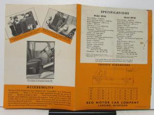 1937 REO Truck Models 1B7M 2B7M COE Sales Brochure and Specification Sheet