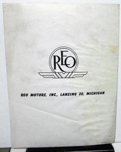 1948 REO Truck Models 23 25 27 Sales Brochure Oil & Gasoline Industry