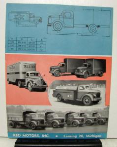 1949 1950 REO Truck Model 21 Specification Sheet