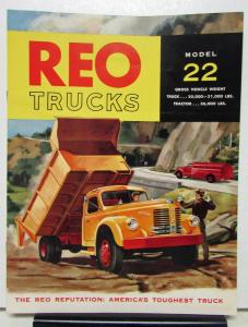 1953 REO Truck Model 22 Sales Brochure With Brief Specification